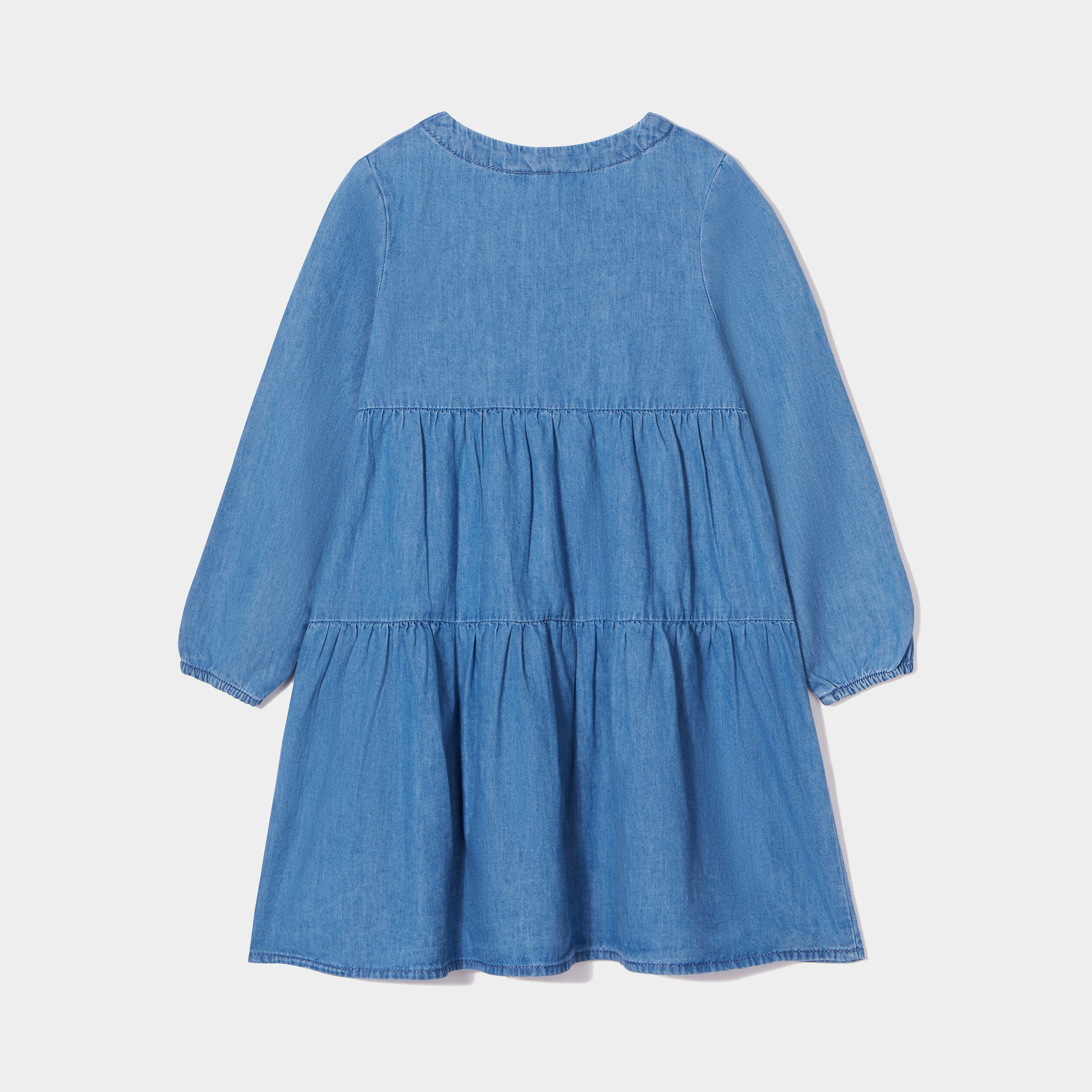 Robe trapèze en jean Creeks denim stone fille | La Halle