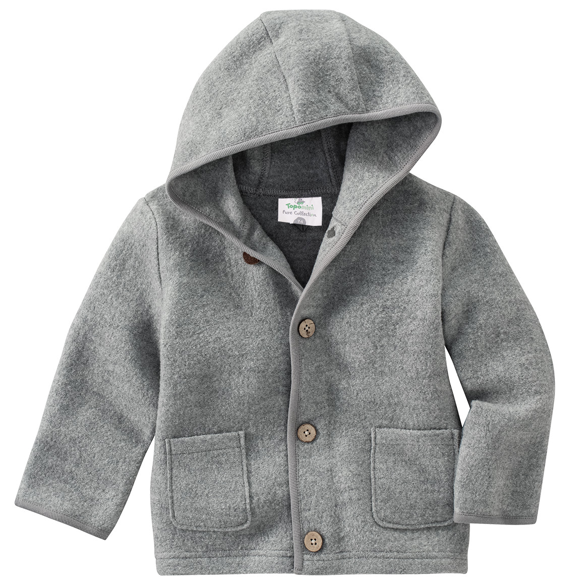 Baby Wollwalk-Jacke mit Umschlagbündchen