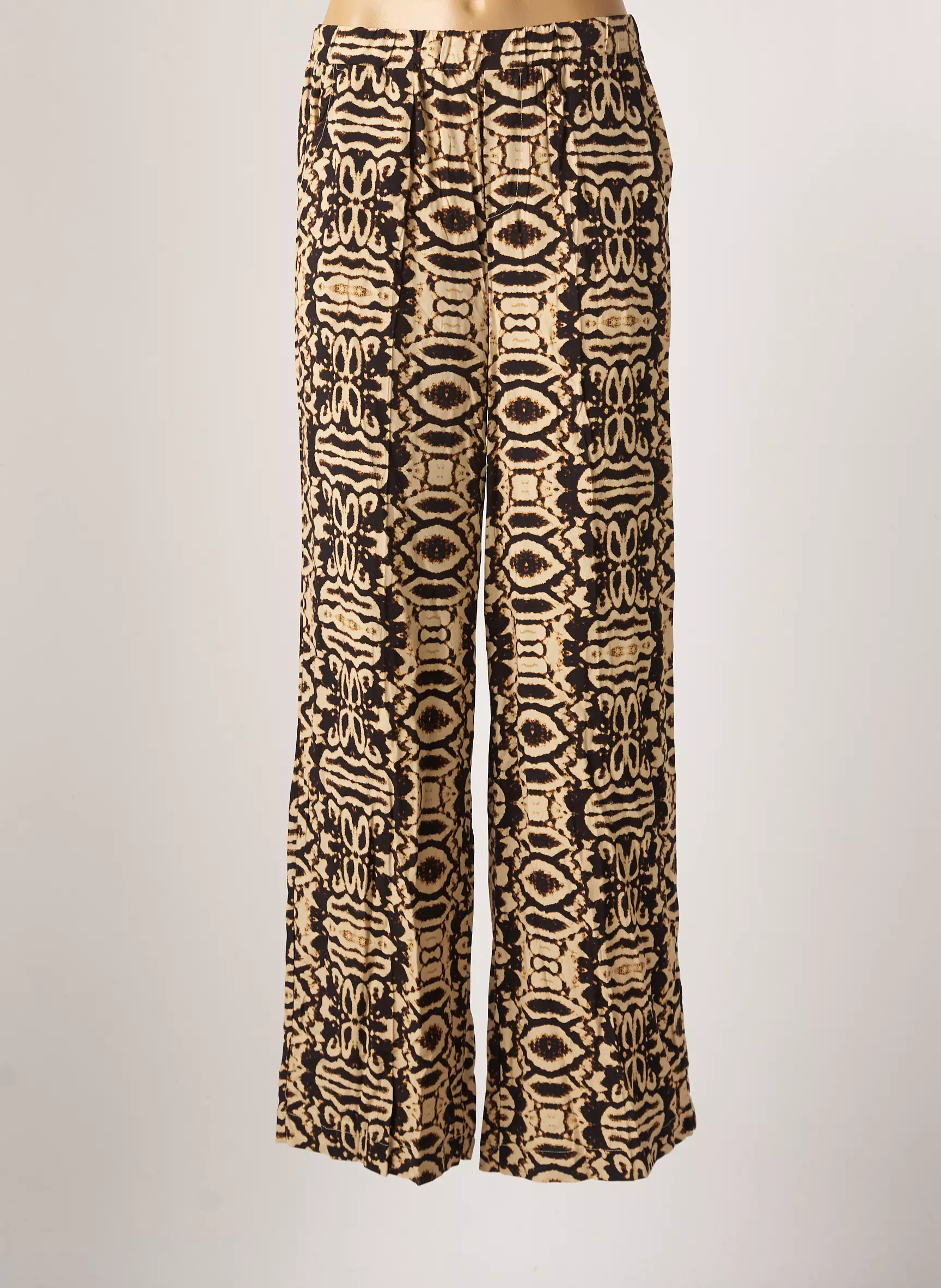 Signature Pantalons Larges Femme couleur beige