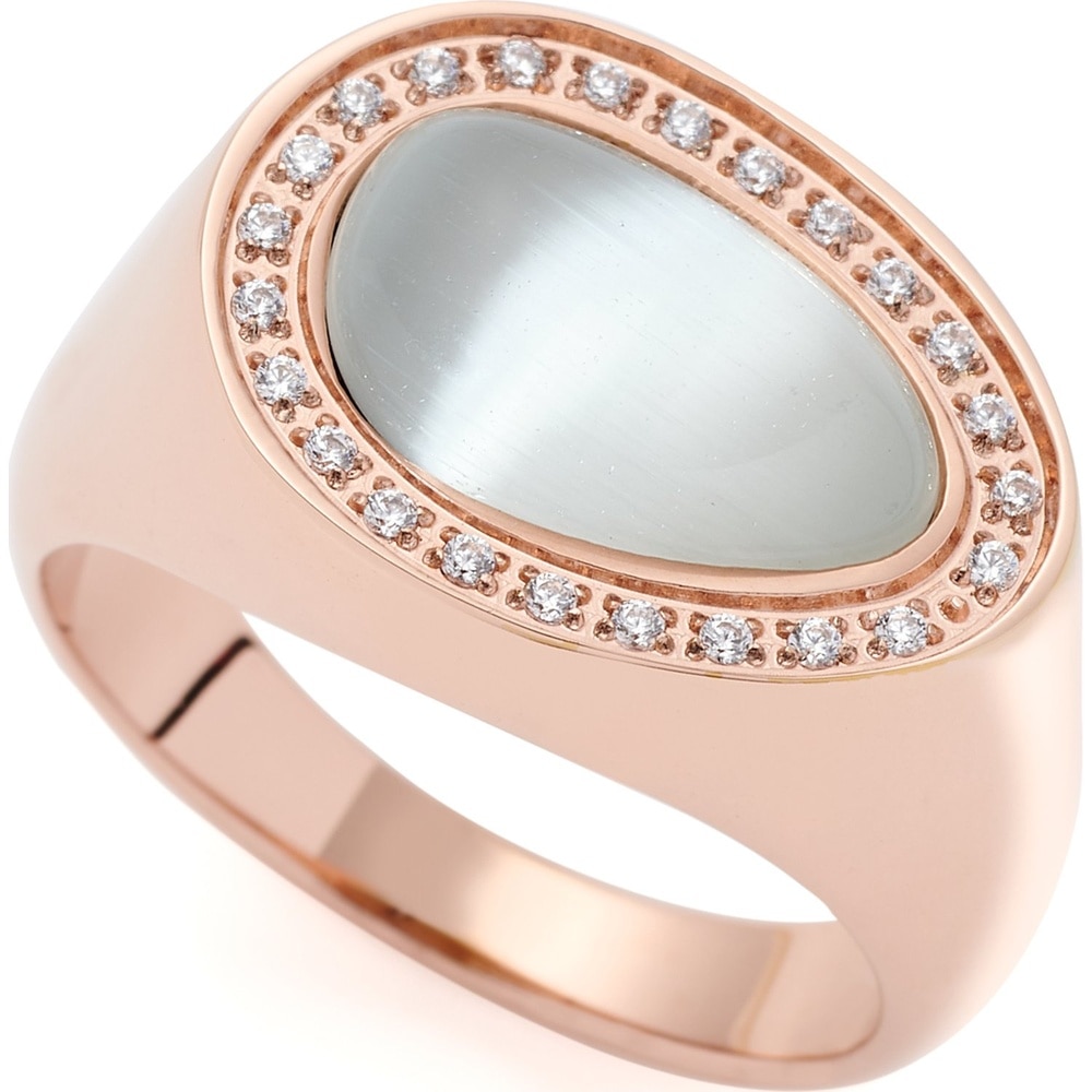 Leonardo Bague pour femme Acier inoxydable or rose Bague