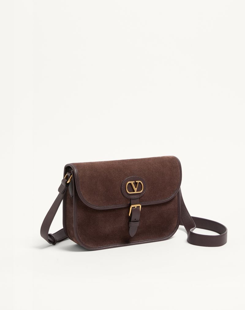 Bolsa de ombro Valentino Garavani Antibes em camurça