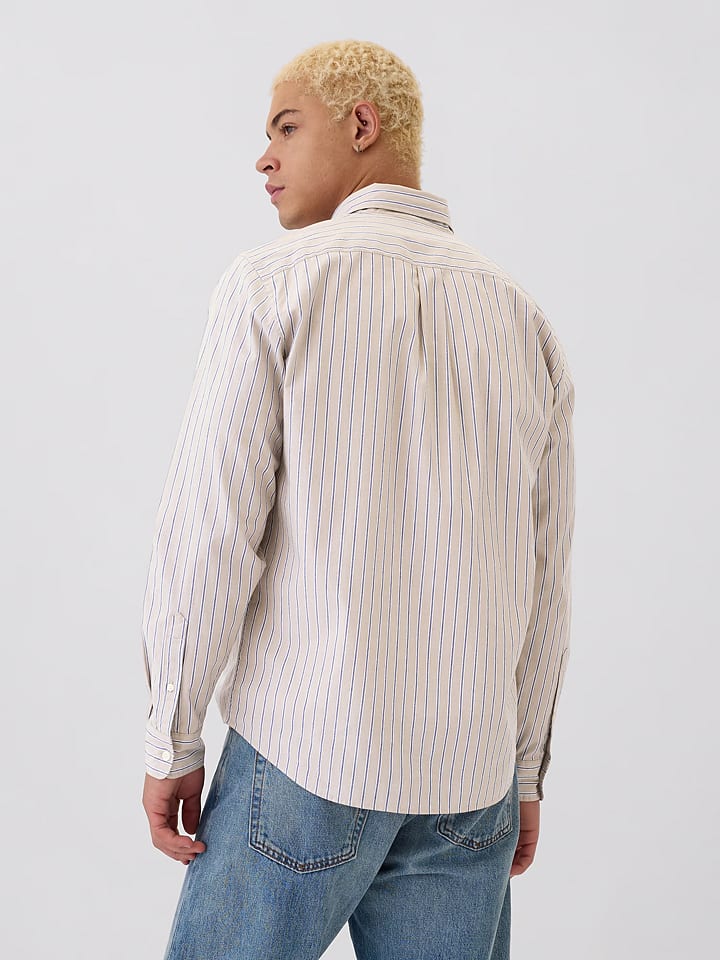 GAP Hemd in Beige/ Blau günstig kaufen