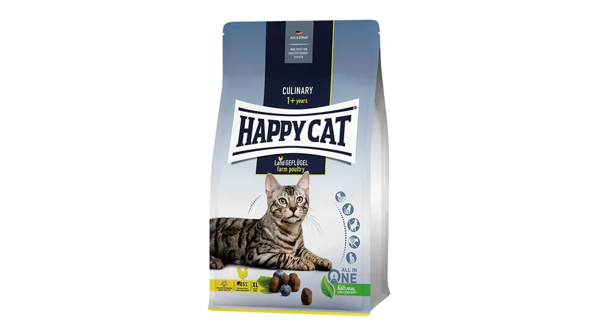 Happy Cat Katzentrockenfutter Culinary Adult Land Geflügel 300g 300 g