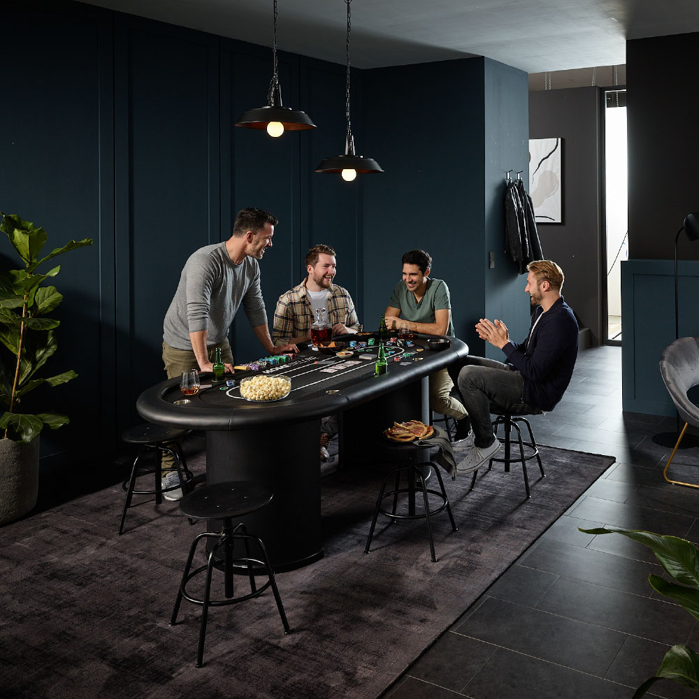 Home Deluxe LED Pokertisch FULL HOUSE