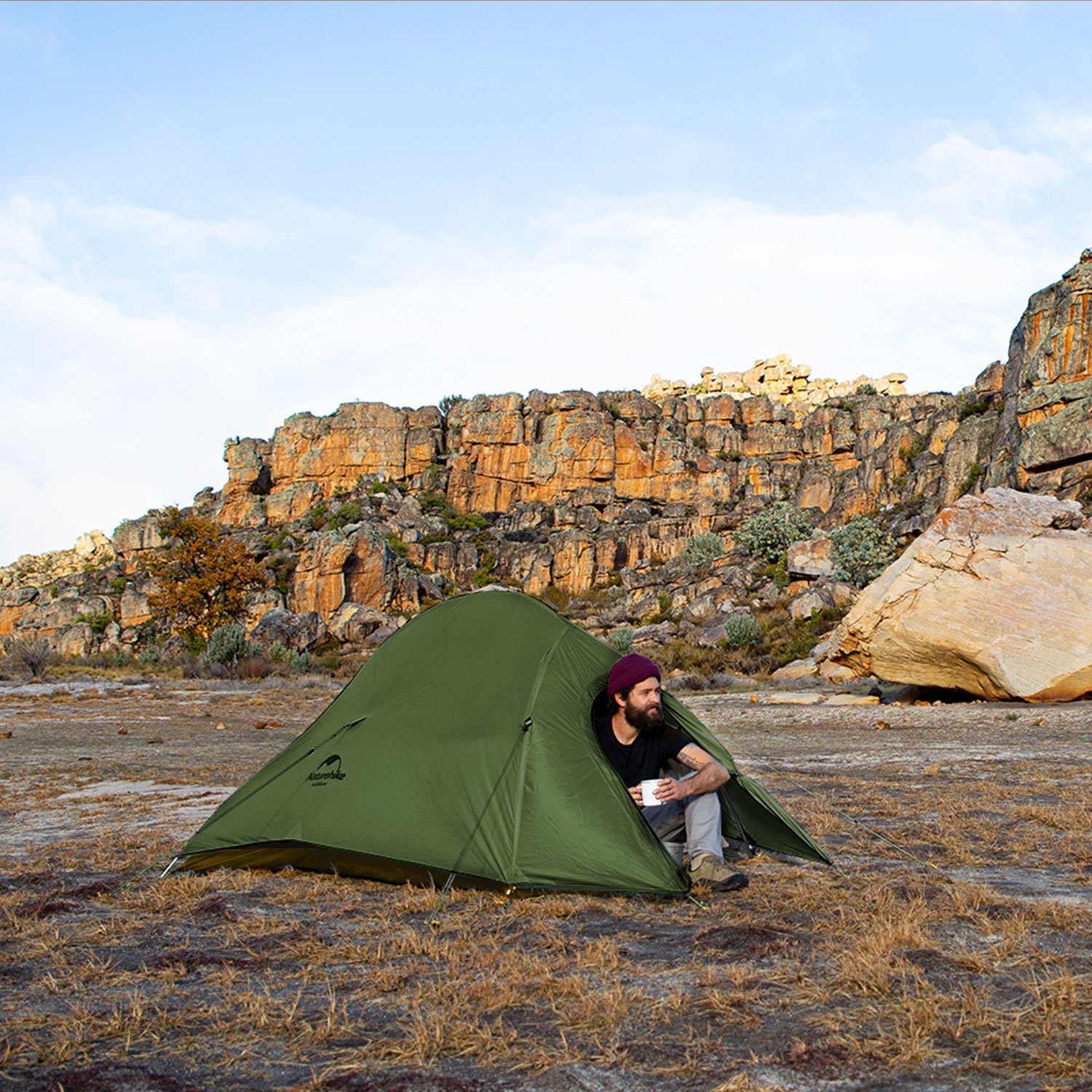 Naturehike Kuppelzelt Campingzelt Ultraleichtes Zelt Wasserdicht Leichtes Rucksackzelt, Personen: 2