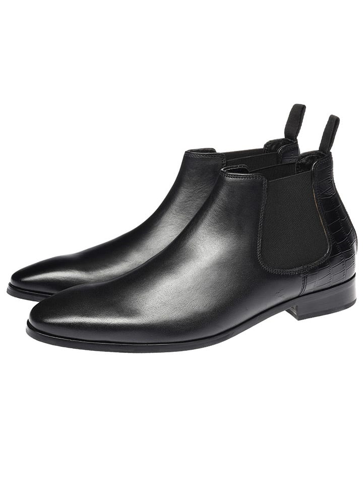 GORDON & BROS Leder-Chelsea-Boots ''Rome'' in Schwarz günstig kaufen