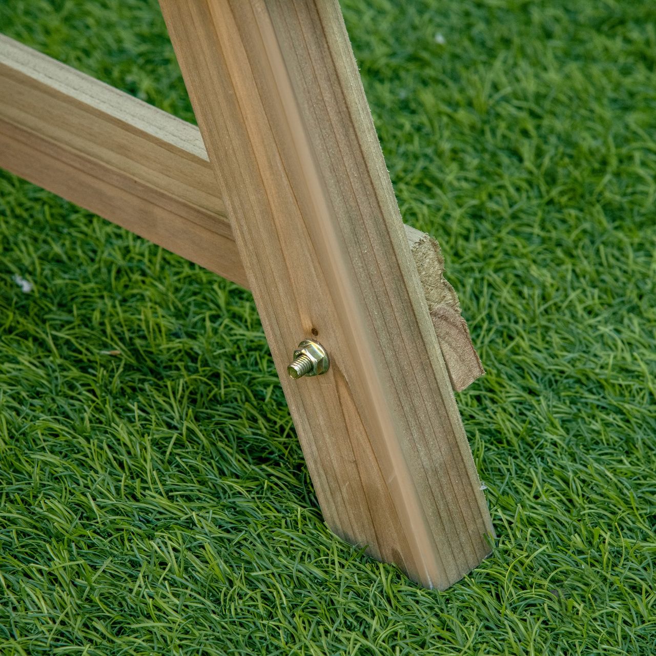 Outsunny Hochbeet Holz Blumenleiter mit 3 Ablagen Pflanzentreppe Natur