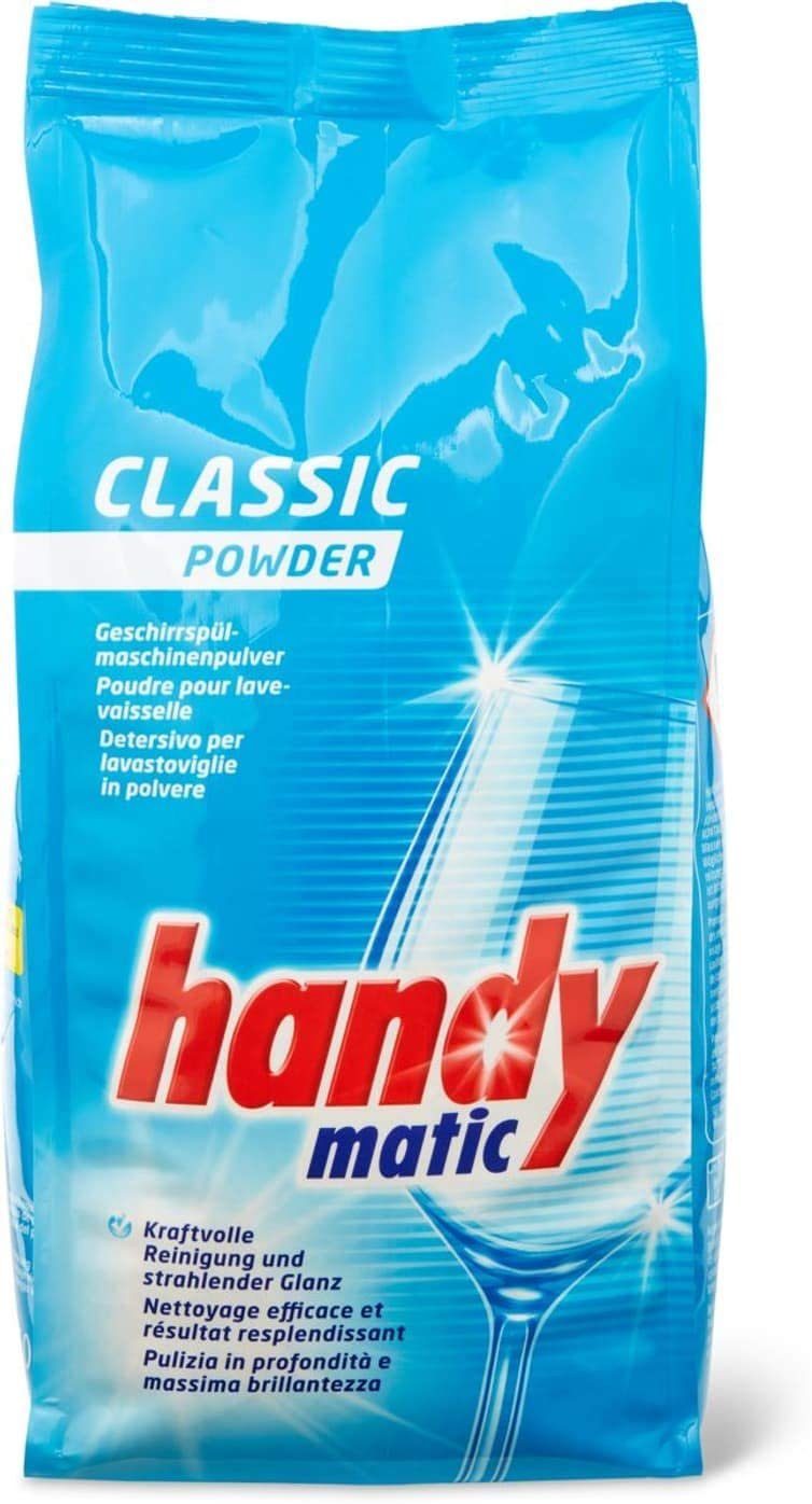 HandyMatic Classic 14in1 Spülmaschinenpulver 6x1,5kg 330 Wäschen Geschirrreinigerpulver Spülmaschinenpulver (6-St. Geschirrspülpulver Geschirrpulver, Geschirrreiniger, Spülpulver, Spülmaschinen Pulver)