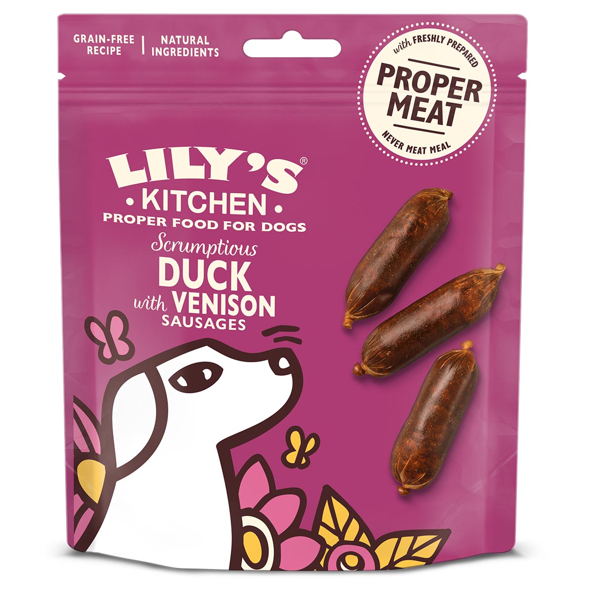 LILY'S KITCHEN Dog Treat Ente & Wild Würstchen 70g bei ZooRoyal