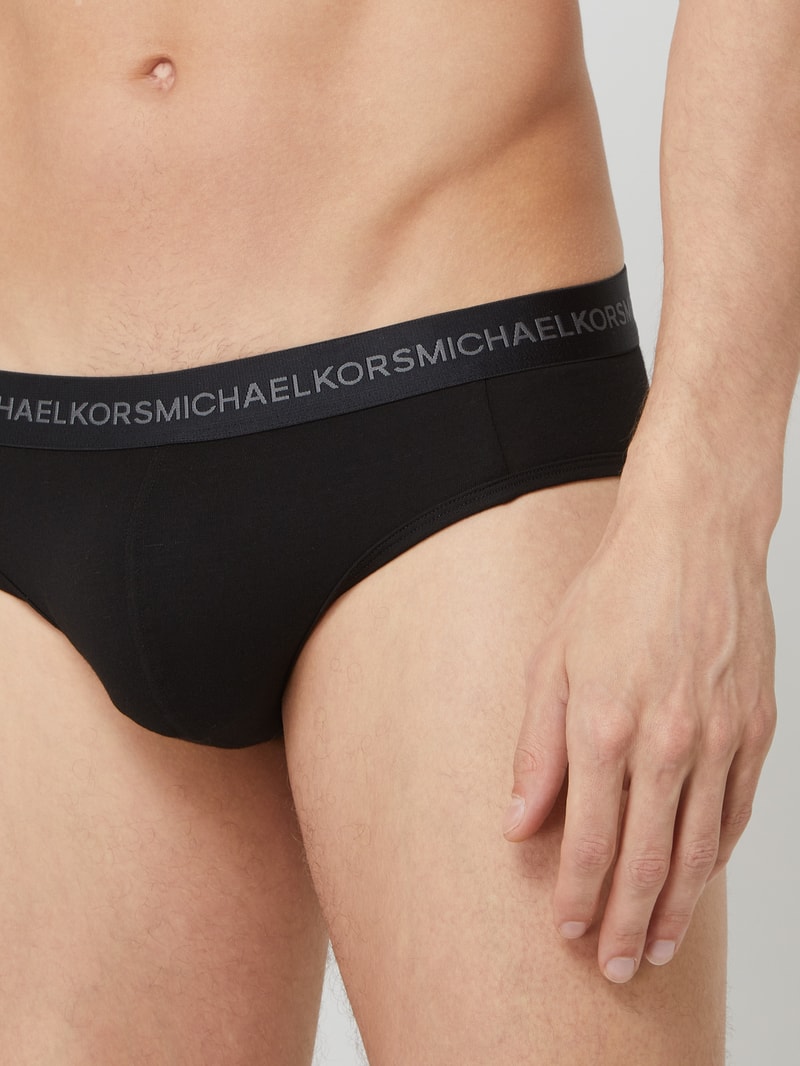 Slip mit Label-Details Modell 'SUPREME' im 3er-Pack in schwarz