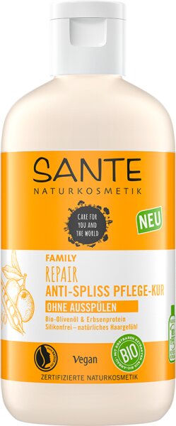 Sante FAMILY Repair Anti-Spliss Pflege-Kur Bio-Olivenöl & Erbsenprotein Haarmaske