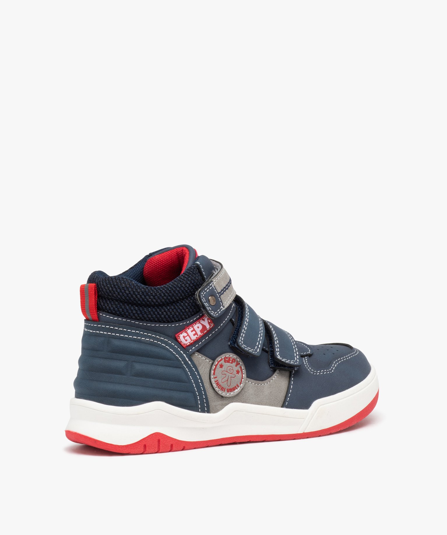 Basket montante fermeture scratch Garçon - Gepy bleu | GEMO