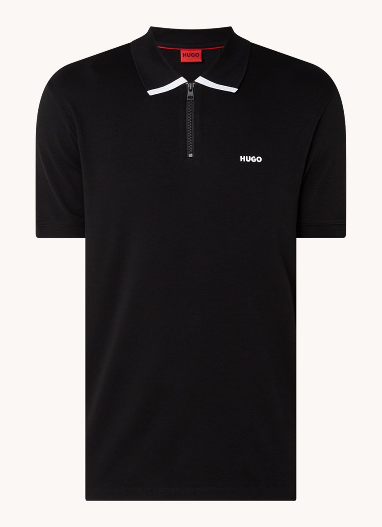 HUGO BOSS Dalomino regulāra piegriezuma polo krekls ar pusrāvējslēdzēju un logotipu