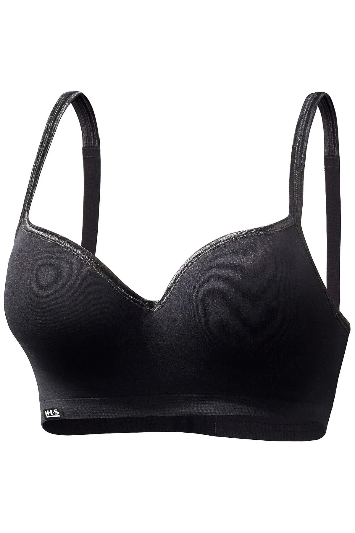 HIS  Sport-BH - Schwarz - Unifarben