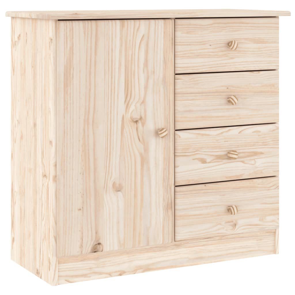 vidaXL Sideboard Highboard ALTA 77x35x165 cm Massivholz Kiefer (1 St)