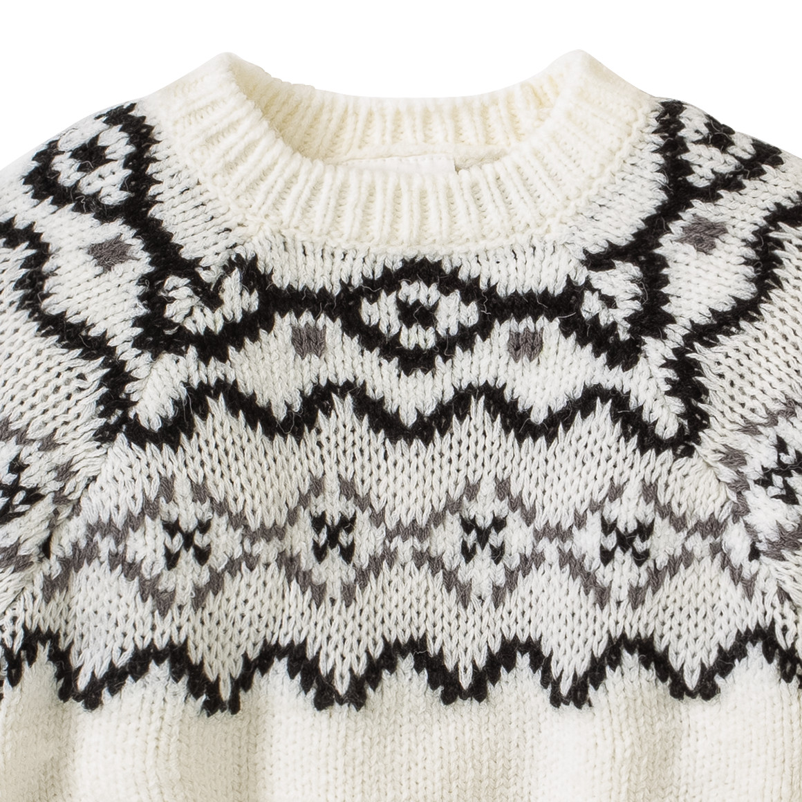 Jungen Strickpullover mit Norweger-Muster