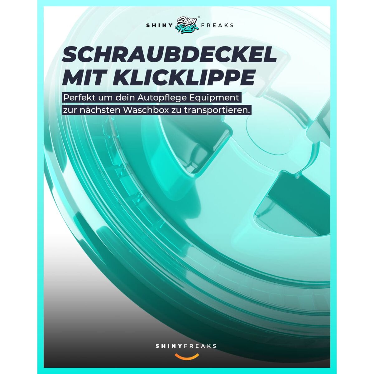 chemicalworkz Performance Buckets Wascheimer mit Deckel clear turquoise 3,5GAL
