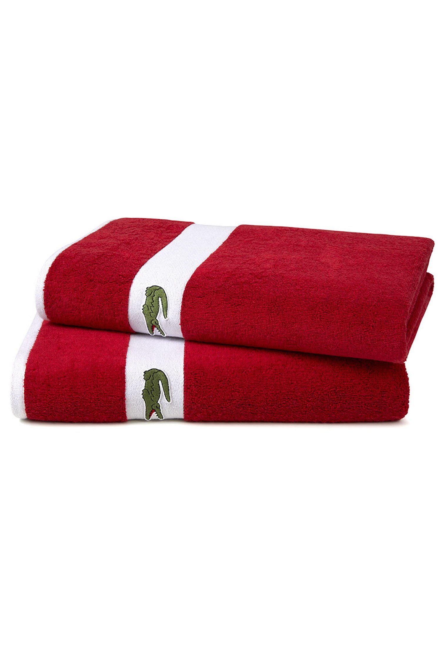 Lacoste Duschtuch L CASUAL, mit Aufnähern