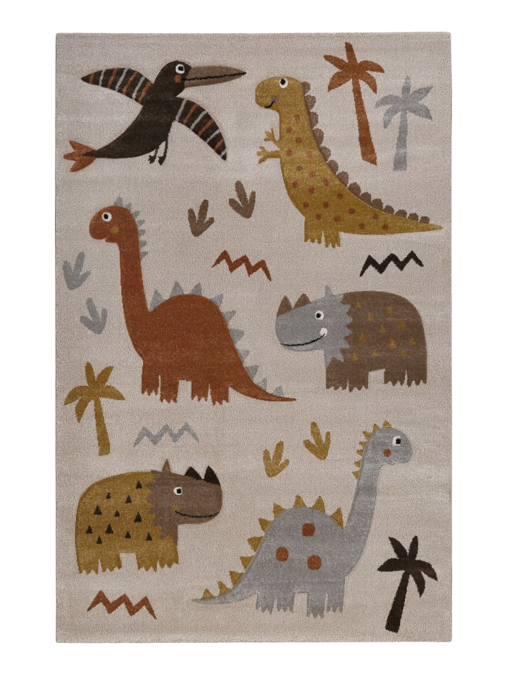 Smart Kids Kinderteppich T-Rex & Friends in sand beige meliert günstig kaufen