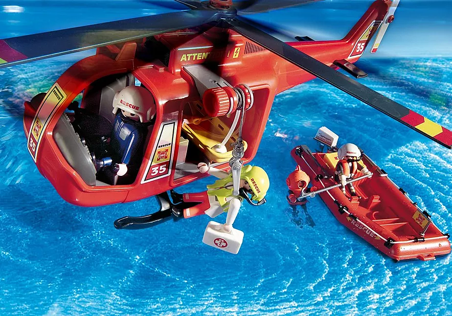 SOS-Helikopter/Rettungsboot