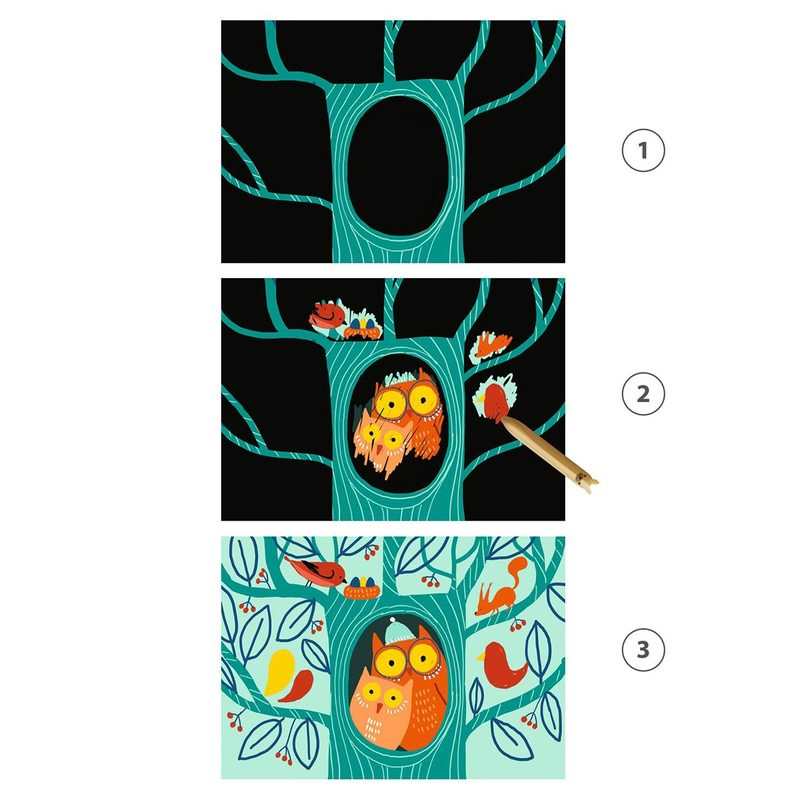 Pochette carte à gratter Animaux à découvrir Djeco