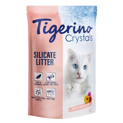 Tigerino Crystals Katzenstreu gemischtes Probierpaket 6 x 5 l