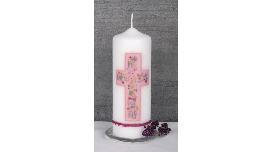 rayher Wachsmotiv Florales Kreuz 6,5x12cm bunt