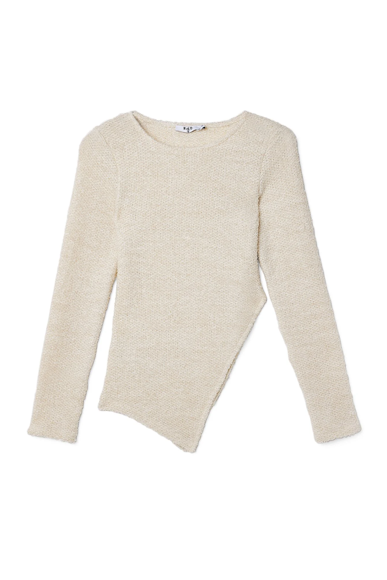 Langärmeliges strukturiertes Jersey-Top
