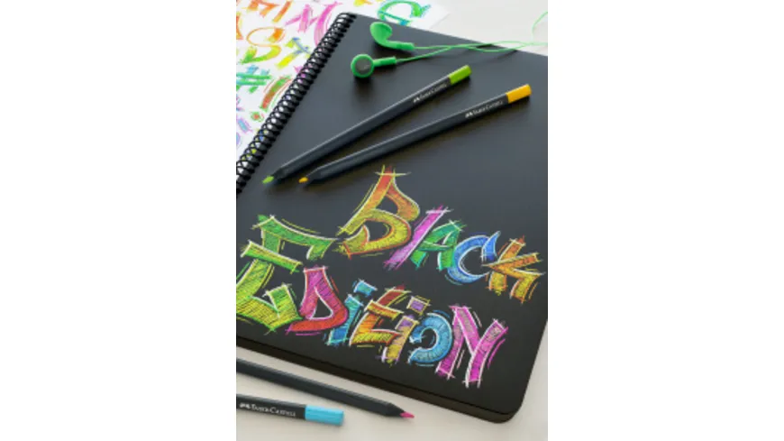 FABER CASTELL Buntstifte Black Edition 36er Kartonetui