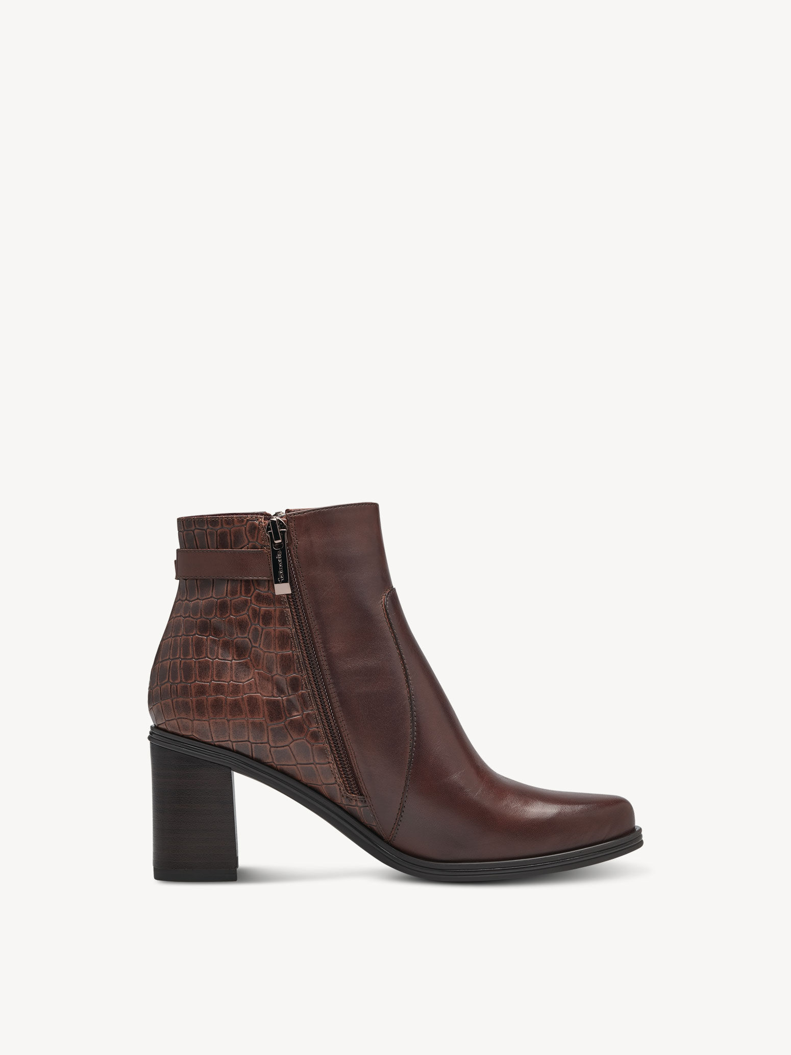 Bottine en cuir - marron
