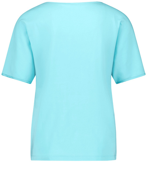 Fließendes Blusenshirt mit Material-Patch