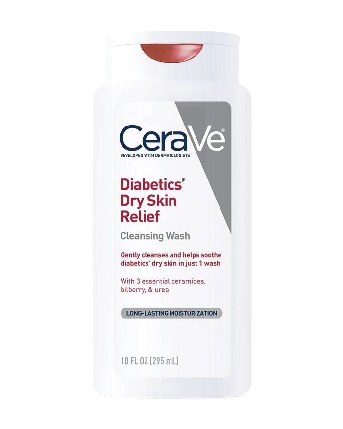 Lotion nettoyante hydratante pour peaux sèches diabétiques