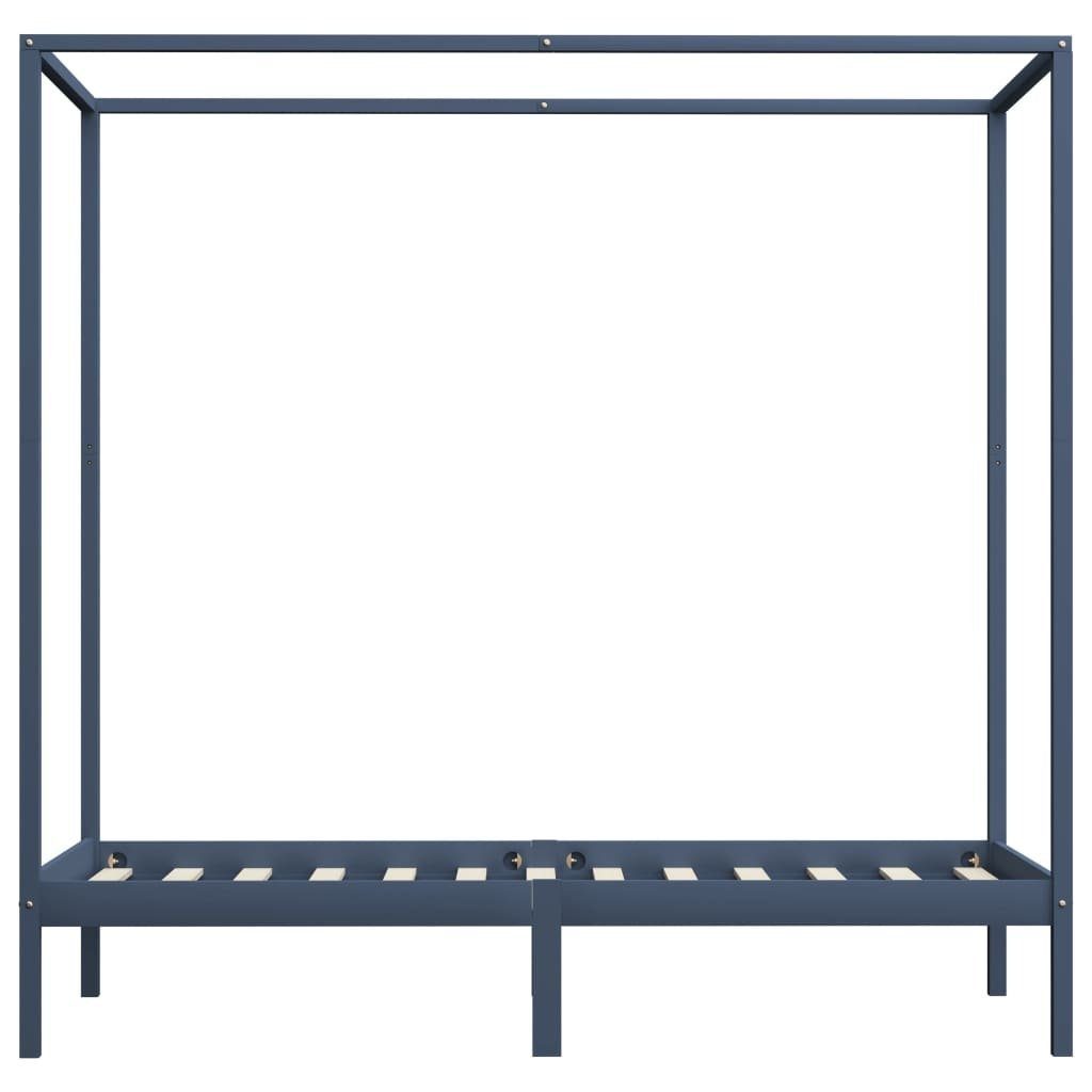 möbelando Himmelbett 299785 (LxBxH: 204x104x200 cm), aus Kiefer in Grau