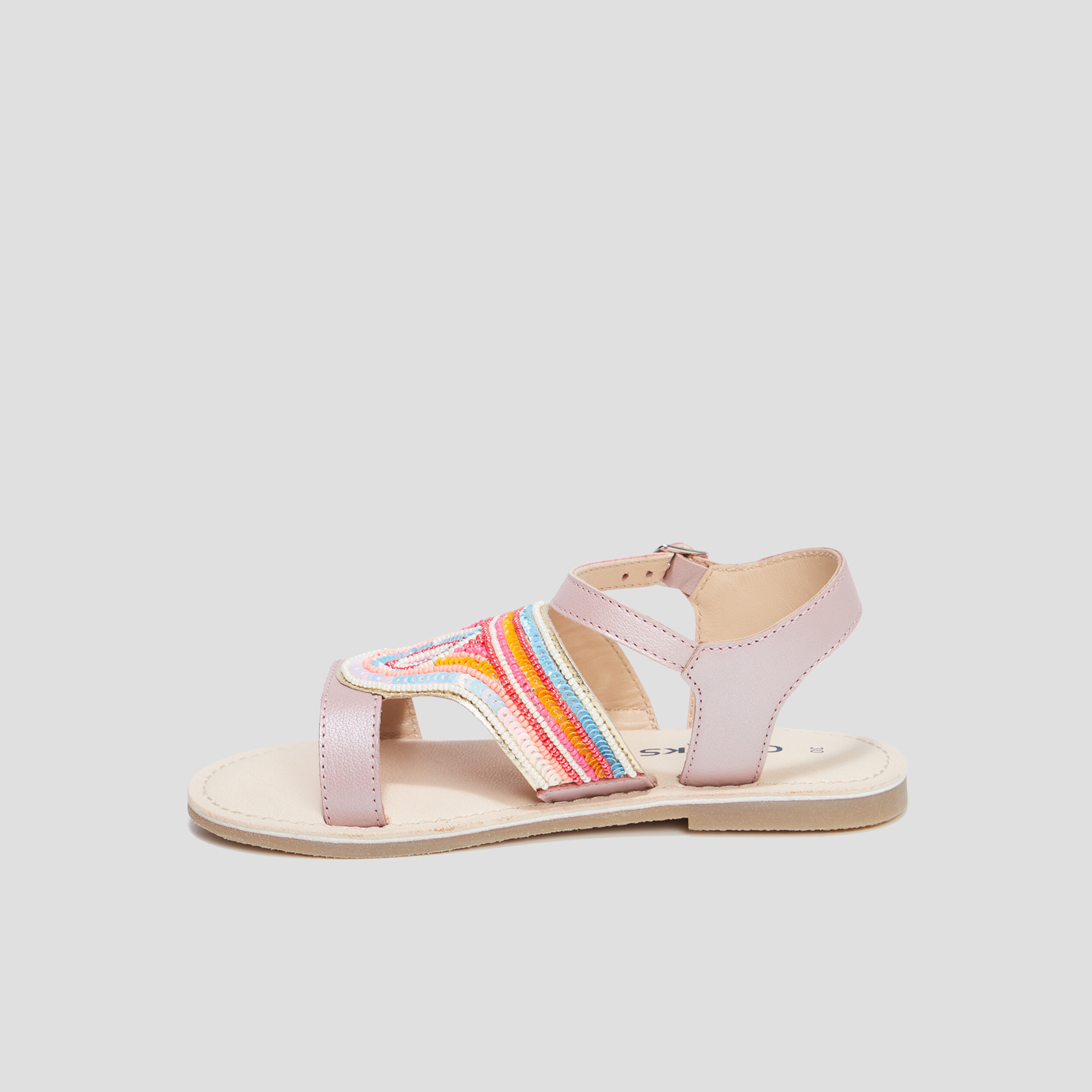 Sandales avec perles Creeks rose fille | La Halle