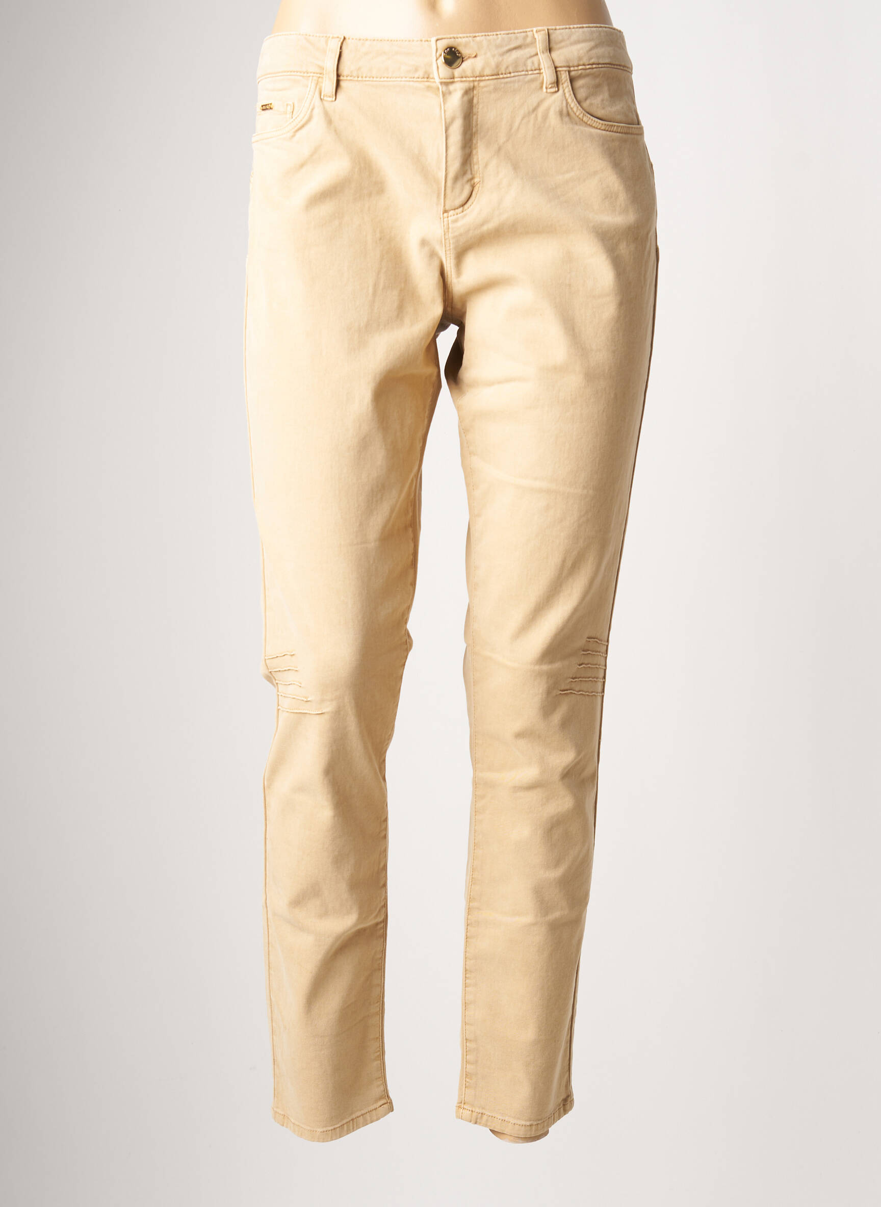 One Step Jeans Coupe Slim Femme couleur beige