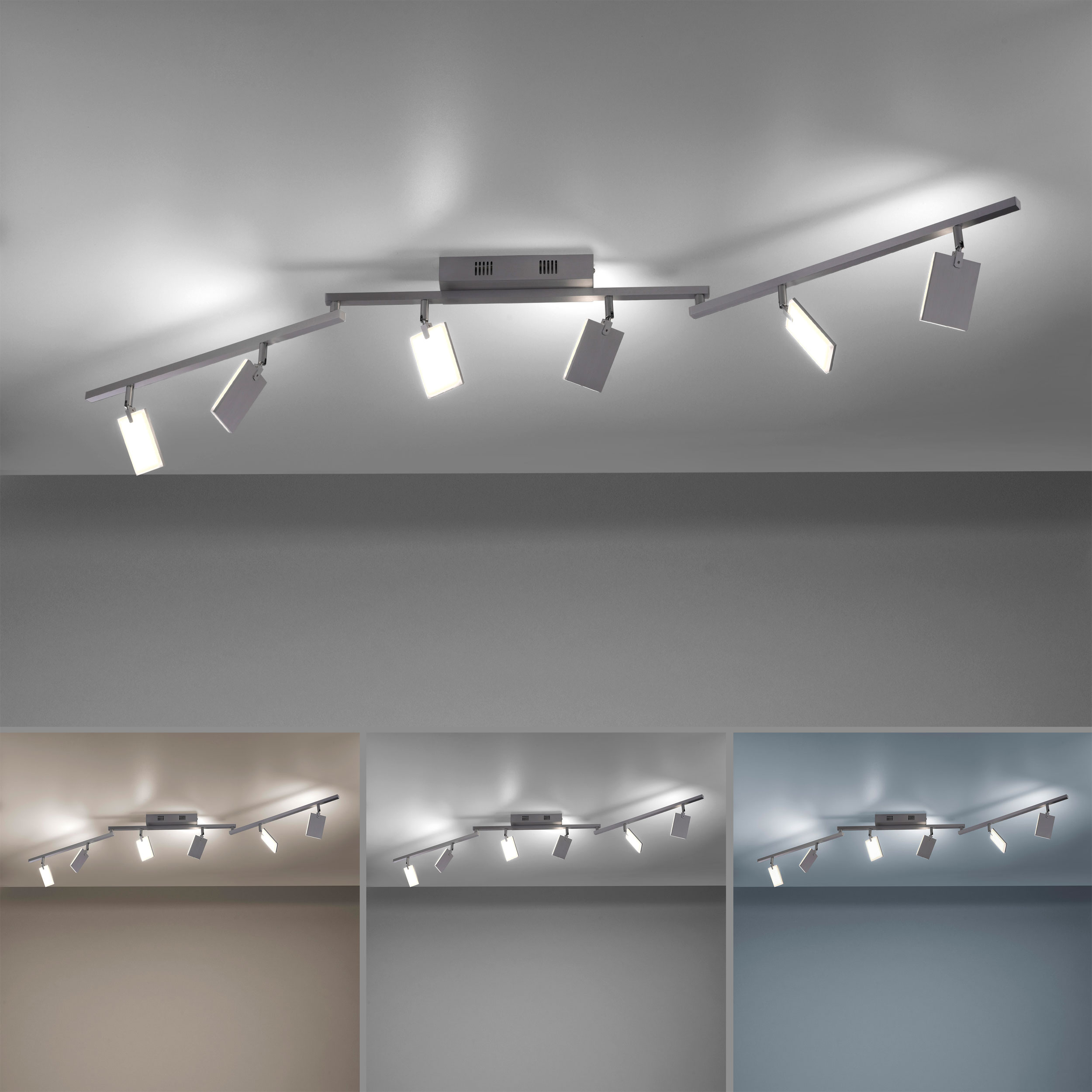 PURELED-Deckenleuchte 6flg