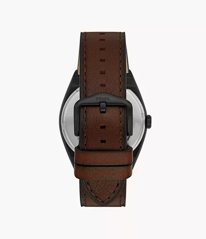 Fossil Uhr Everett Automatikwerk LiteHide-Leder dunkelbraun