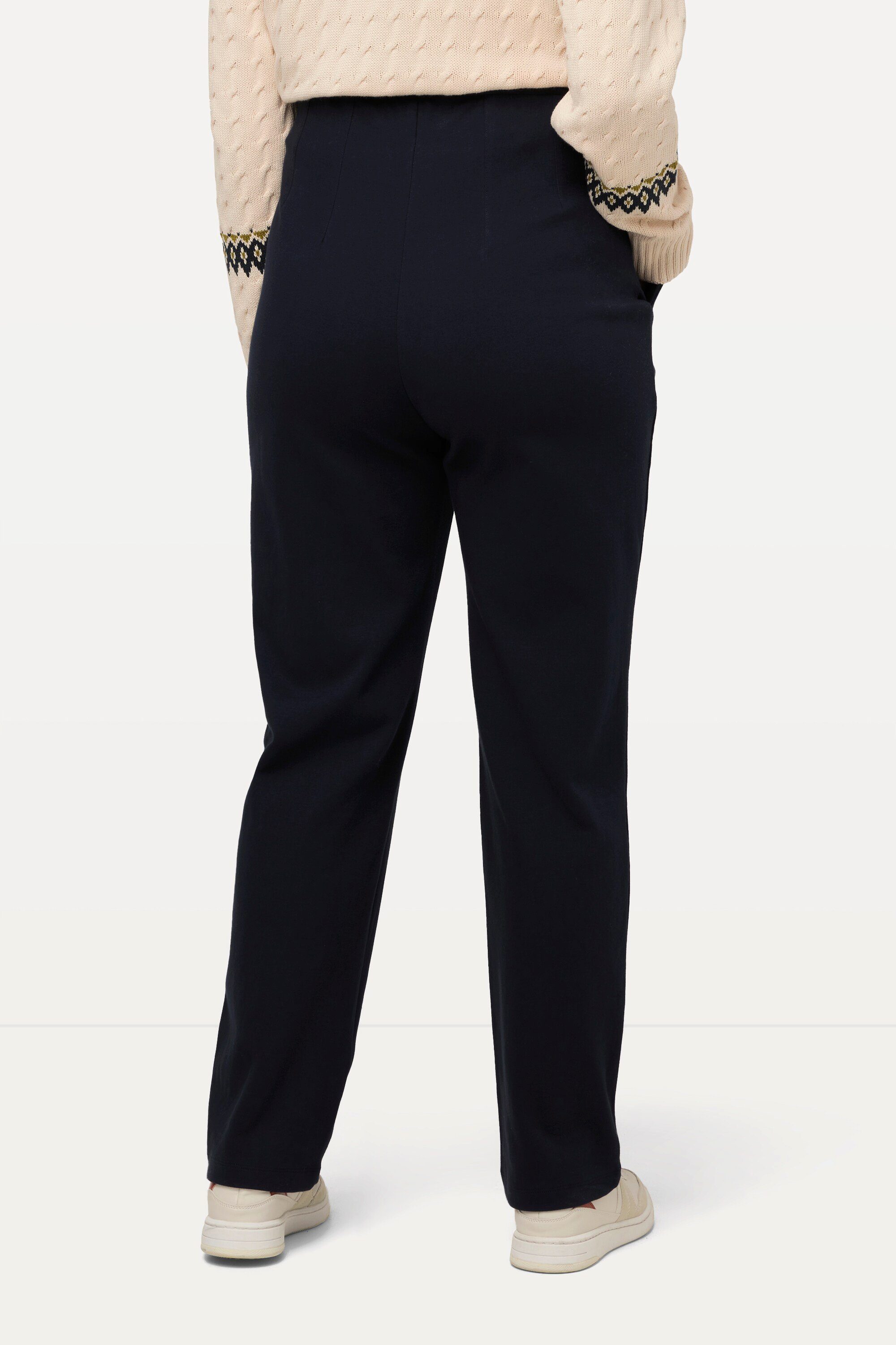 Ulla Popken Funktionshose Hose Punto di Roma Elastikbund Biobaumwolle