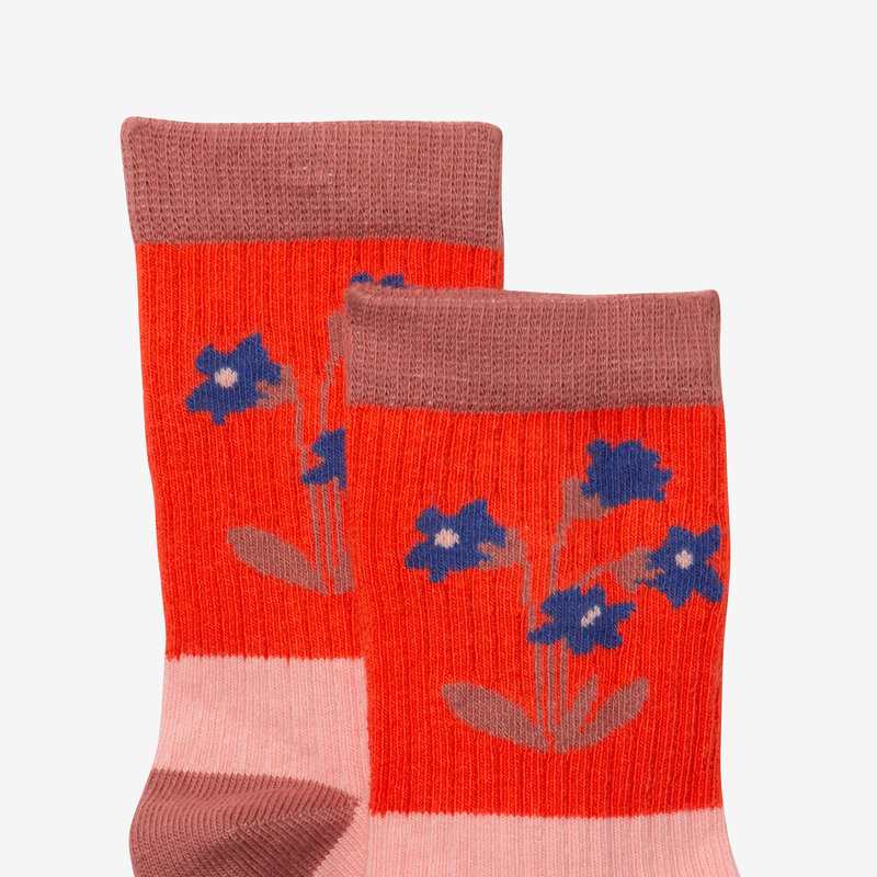 Chaussettes fille jacquard herbier rouges Catimini