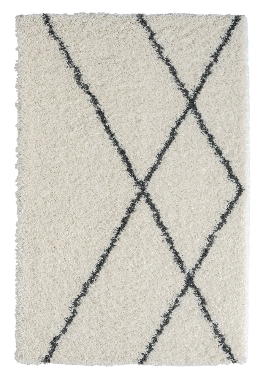 MyFlair Teppich Laure , 120cm x 180cm, Farbe Weiß, rechteckig, Florhöhe 37mm