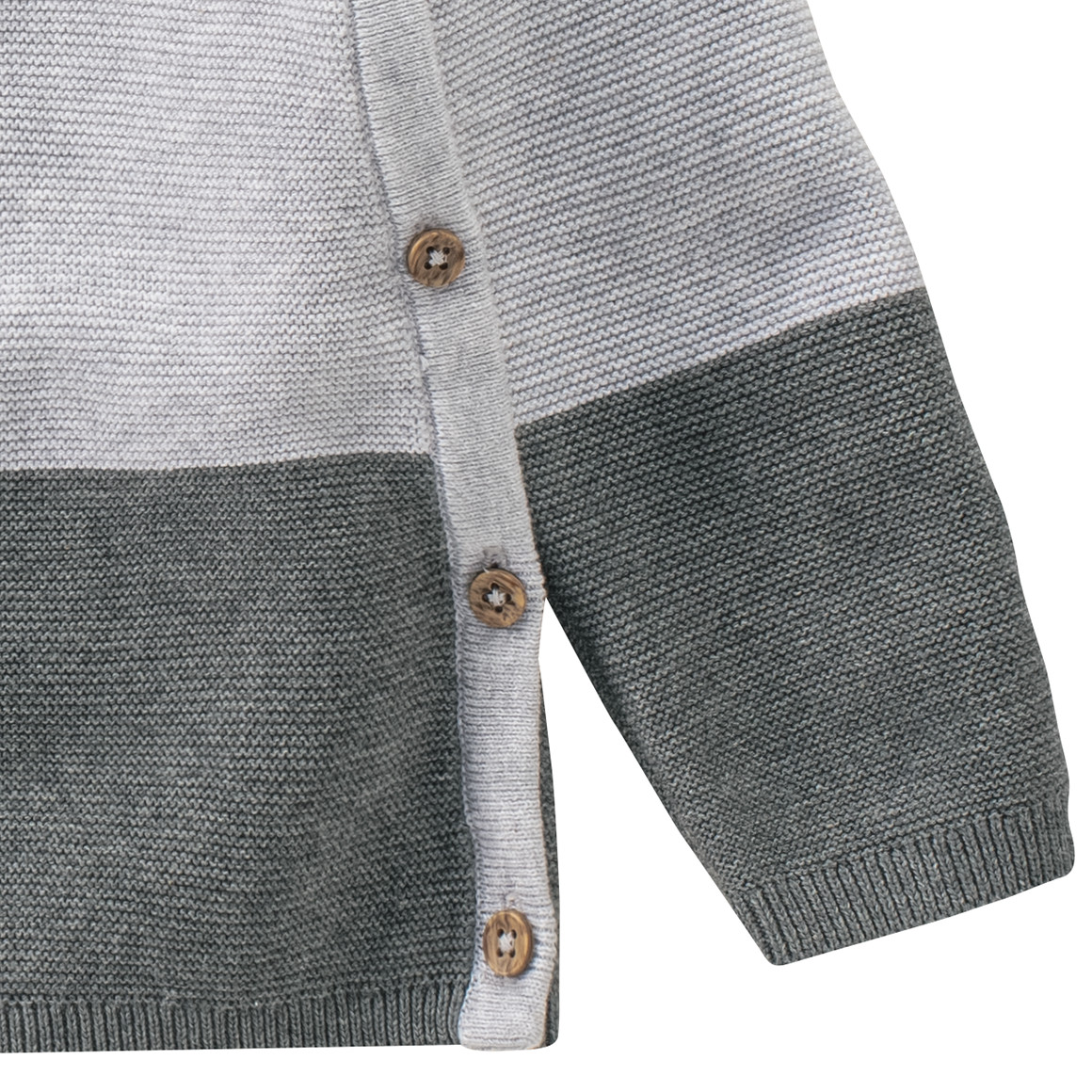 Baby Strickpullover mit Farbteiler
