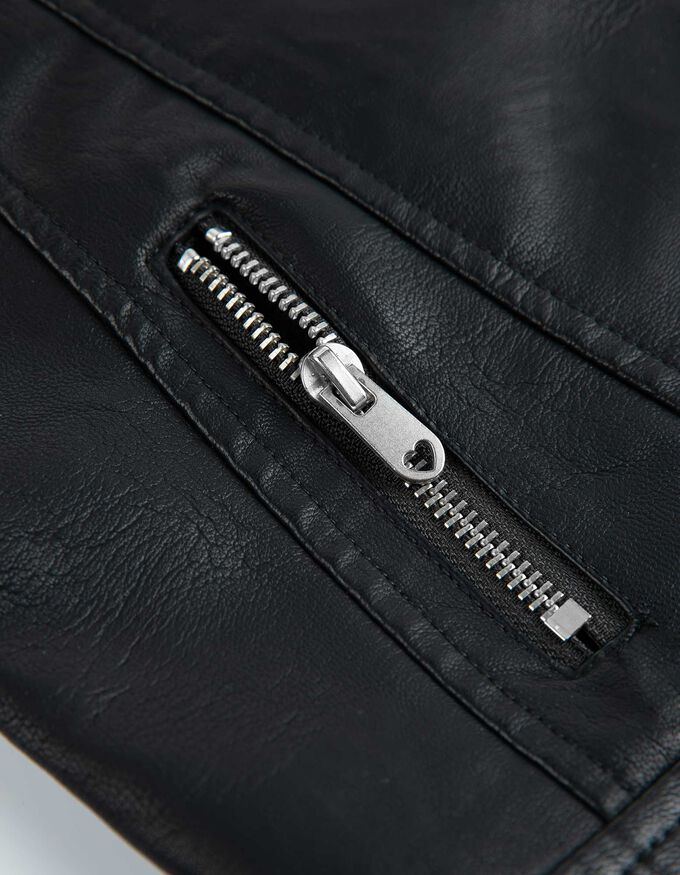 Bikerjacke - Lederoptik