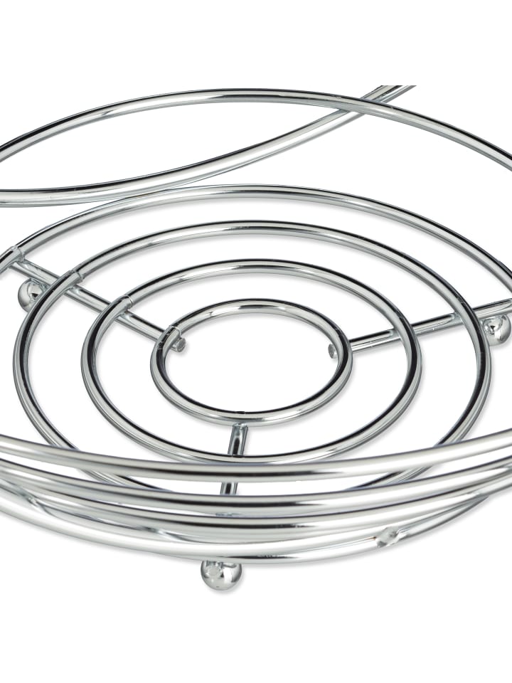 relaxdays Obstkorb in Silber - (B)29,5 x (H)42 x (T)32 cm günstig kaufen onesize