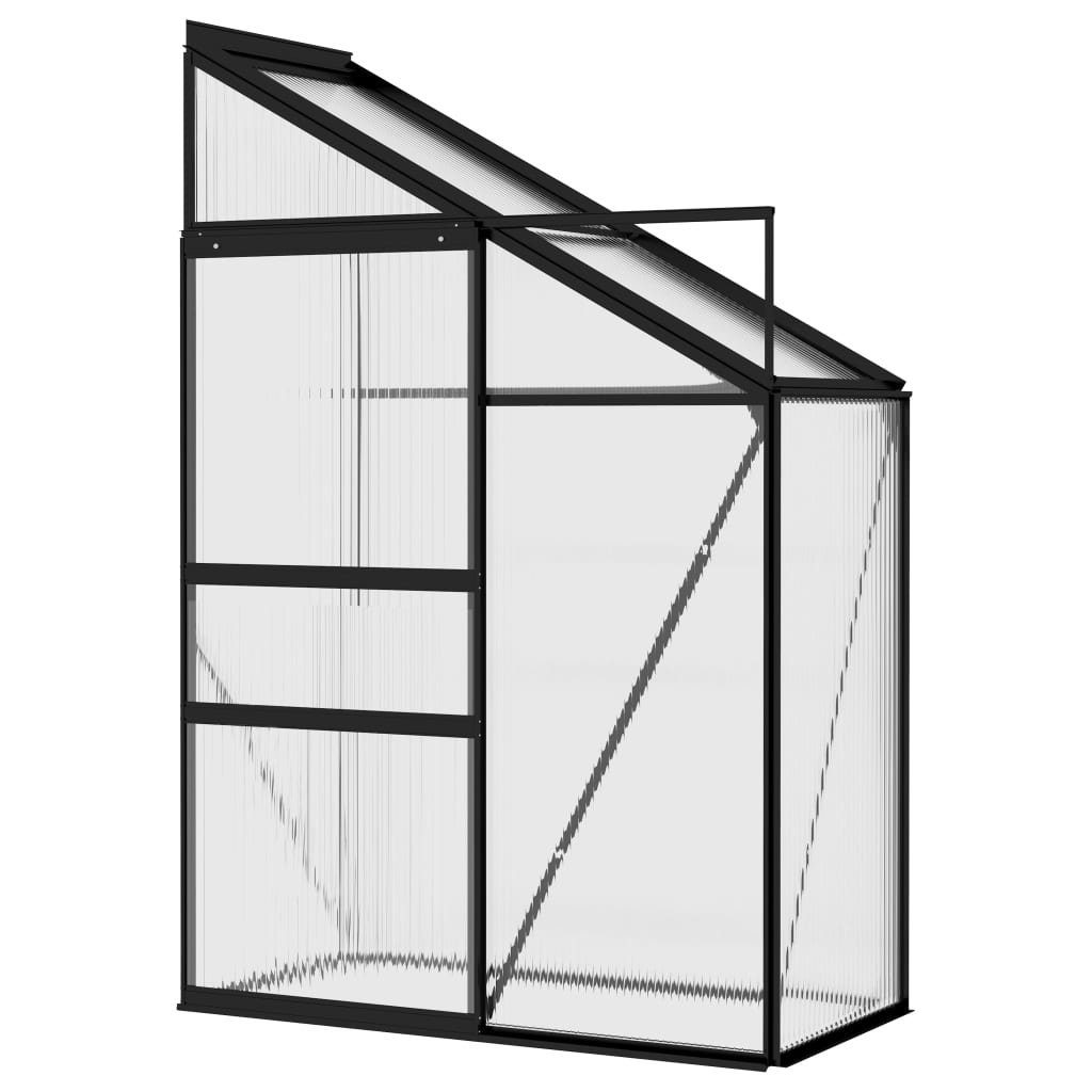 vidaXL Gewächshaus Gewächshaus Anthrazit Aluminium 1,38 m³