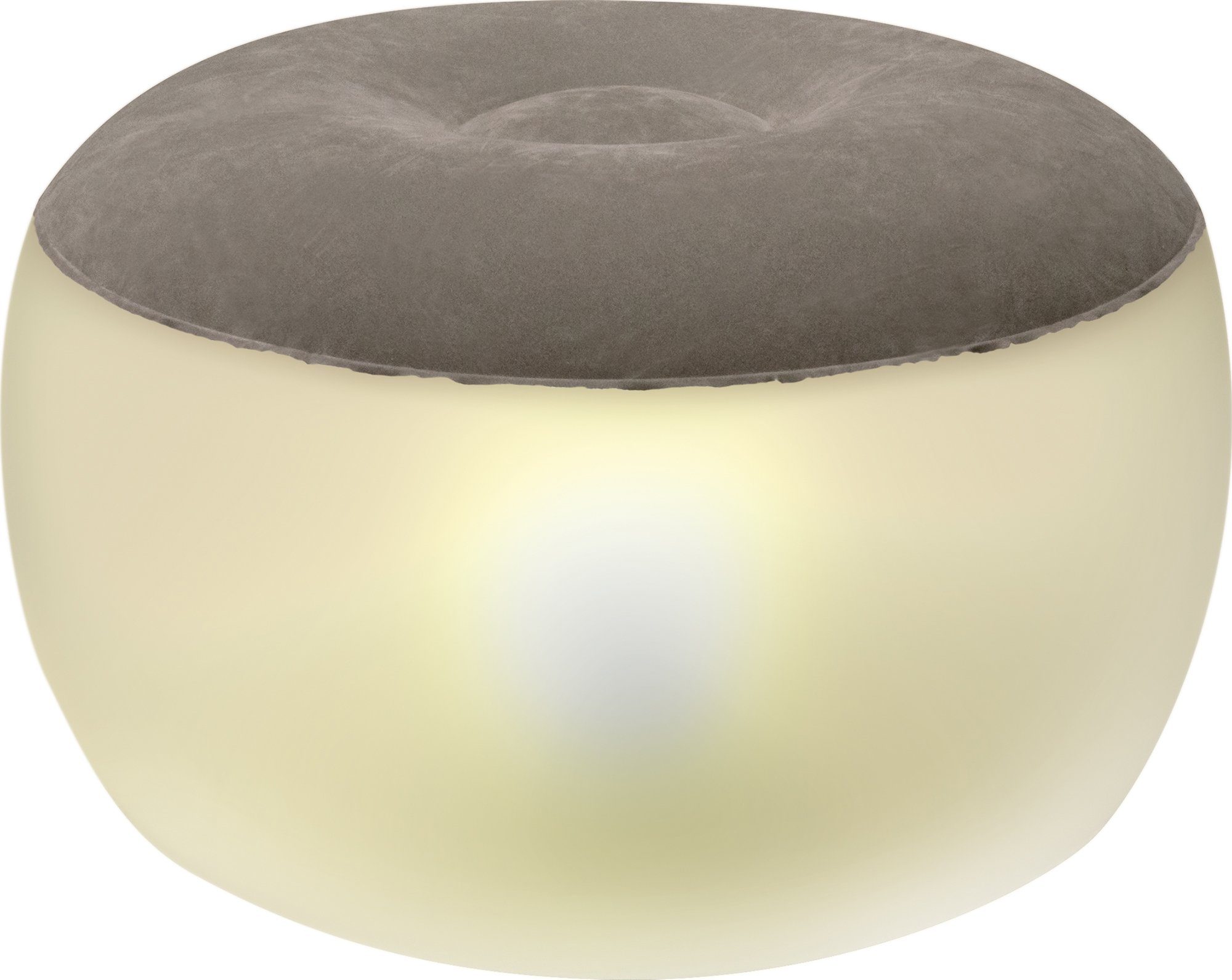 Schwaiger Gartenlounge-Hocker 660180 (Outdoor-Sitzhocker, als Sitzhocker oder Fußablage geeignet), aufblasbar, LED Beleuchtung