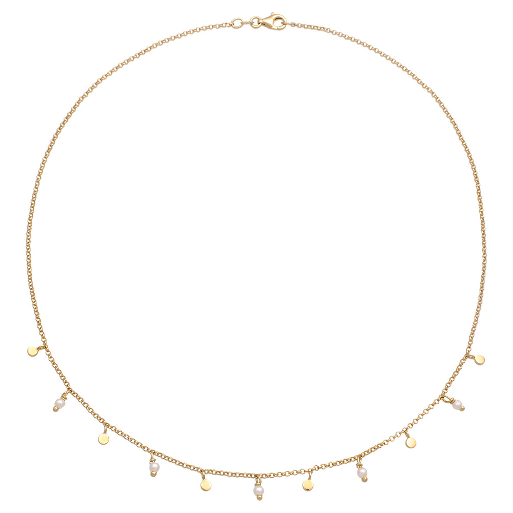 Elli Elli Collier Femmes Pendentif plaquettes perles élégantes en argent sterling 925  collier
