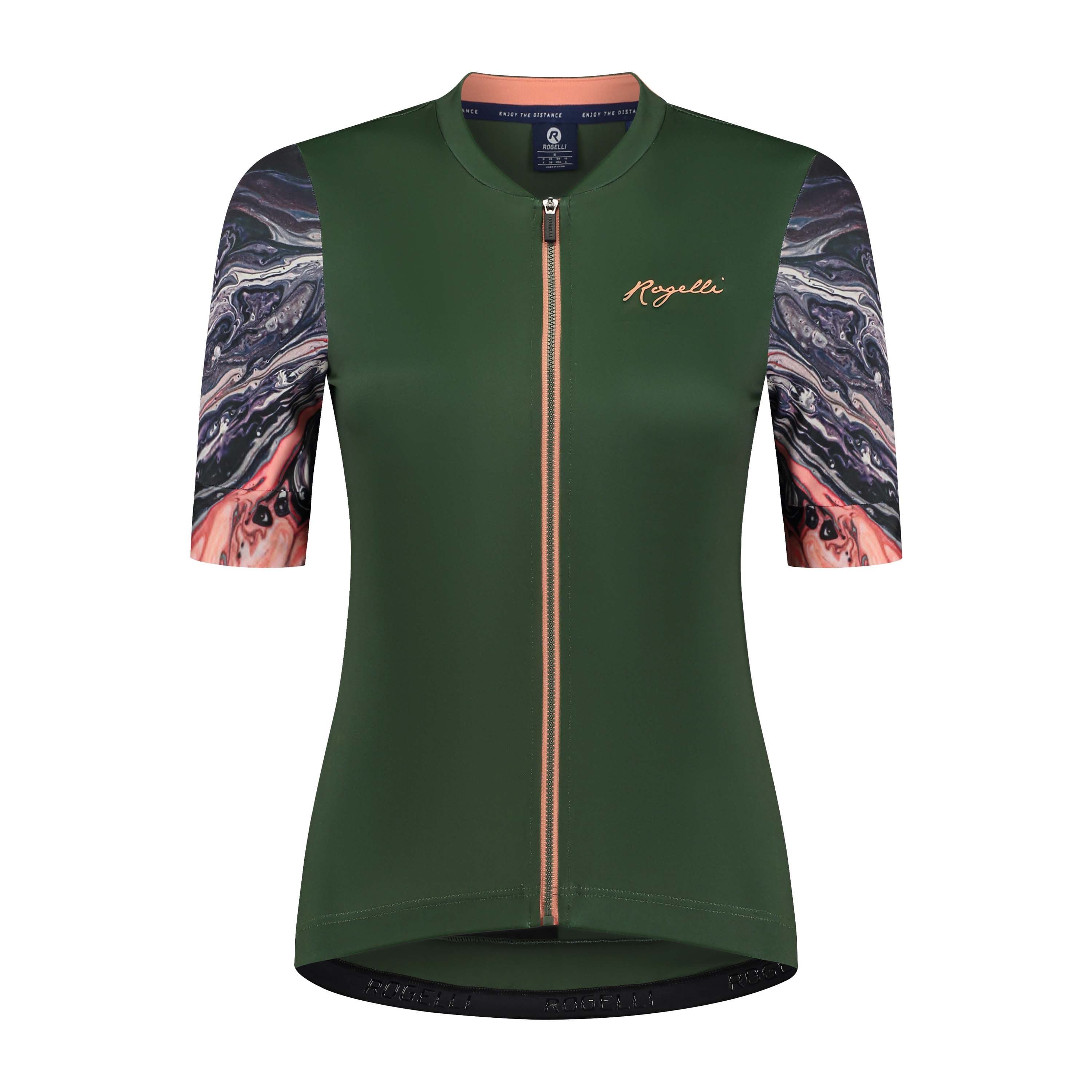 Rogelli Liquid Grün/Koralle Damen Radtrikot Kurzarm