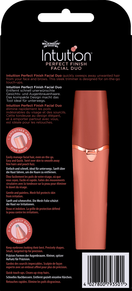 Gesichtshaarentferner, Intuition 2-in-1 Perfect Finish, 1 St