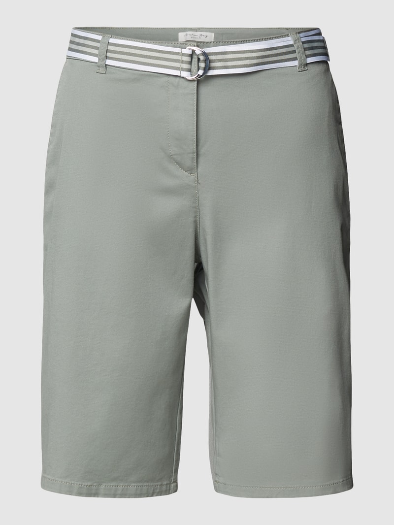 Chino-Shorts mit Leistentasche in hellgrün