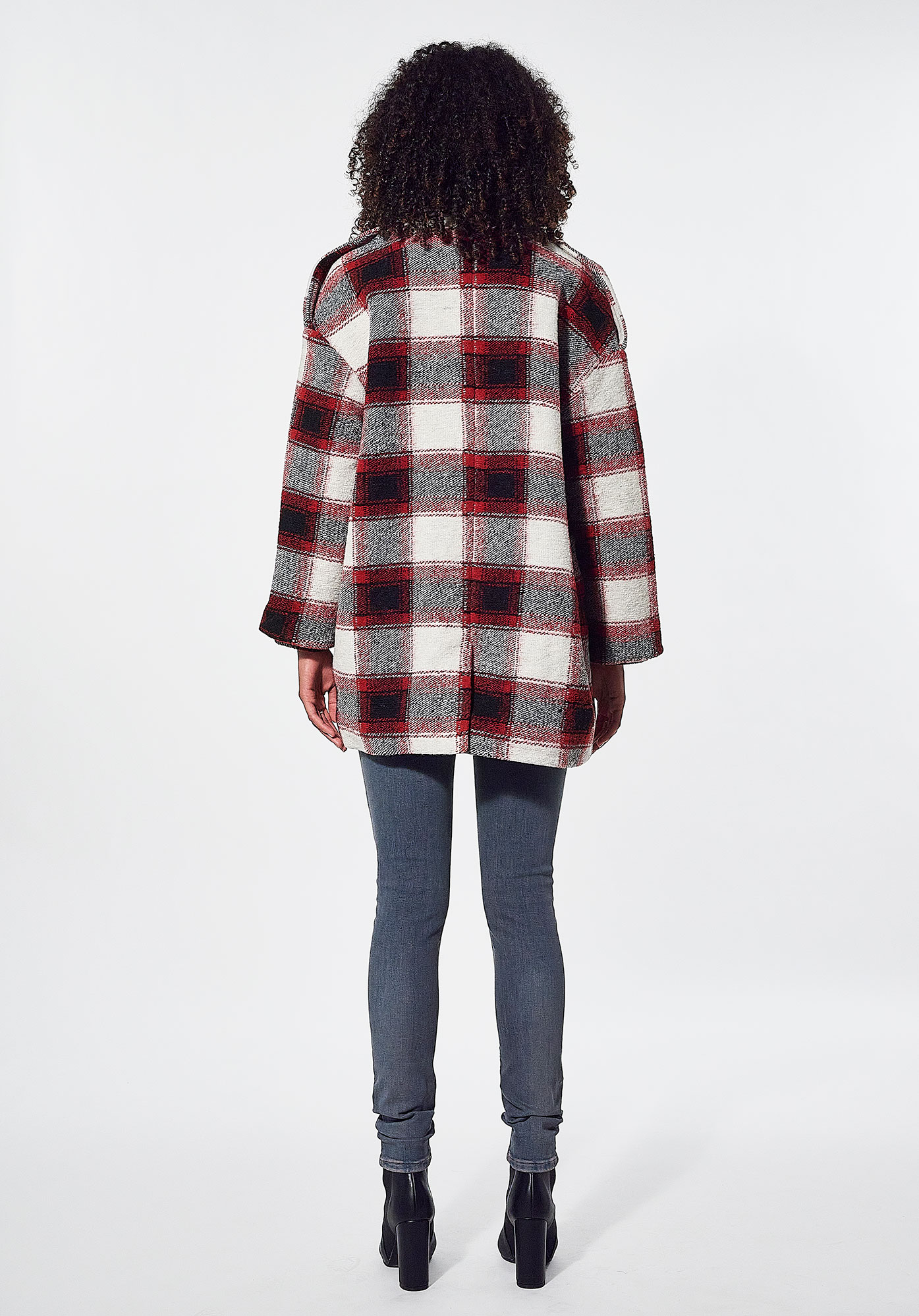 FEO    Manteau à carreaux tartan Femme